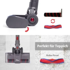 IFBOT 4 In 1 Akku Staubsauger I201 Kabellos Handstaubsauger, Bürstenlos Motor Mit HEPA Filter, 20KPa, 250W, Beutellos, 0,8L, 35min, Touchscreen, LED Elektrobürste, 1,8kg Leicht, 3 Reinigungssprogramme Perfekt Für Hartboden Teppich -SaugProfi Sparmarkt 0035a62d4a72da6be27264d553f8fcdb