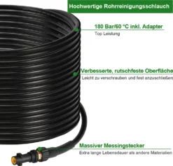 Wolketon 20m Rohrreinigungsschlauch Rohrreiniger Set Für Kärcher Kränzle K2 - K7 Hochdruckreiniger -SaugProfi Sparmarkt 01be6125c61f673b22935d17b8ef4a12 1