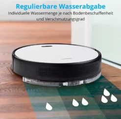 MEDION Saugroboter Mit Wischfunktion Und Intelligenter Navigation S30 SW (2.800 Pa, Alexa App Steuerung, Saugen Wischen Parallel, Regulierbare Wasserabgabe, Tierhaar Allergiker Optimiert) -SaugProfi Sparmarkt 0642934c8c41be3224e7b965227aee3f