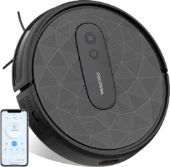 Saugroboter Mit 2800 Pa Saugkraft, Große Staubbox 600ML,APP Steuerung, 120 Min Laufzeit, Staubsauger Roboter WLAN Optimiert Für Teppich Tierhaare Hartböden-AIRROBO P20