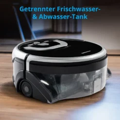 MEDION Wischroboter Mit Wassertank P10W (Modell 2021, Intelligente Navigation, Bodenreiniger Mit Walze Für Holzboden Hartboden Parkett, Getrennter Schmutzwassertank/Frischwassertank) -SaugProfi Sparmarkt 19c9ea43ee04c1d382b6d7239a862150