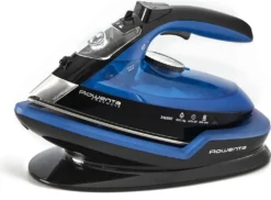 Rowenta DE5010 Dampfbügeleisen Ohne Schnur Mit Ladestation Blau Schwarz -SaugProfi Sparmarkt 1bbe152ae8f2c13e472c1ad230e4144f
