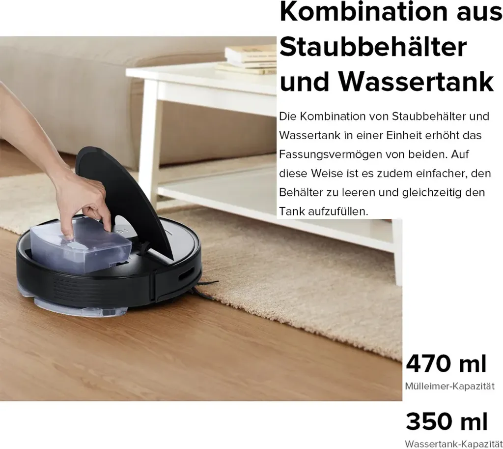 Roborock Q7 Max Staubsauger Saugroboter Kehrroboter 4200Pa Sonic LiDAR EU Schwarz (S5 MAX Update) 3 Roborock Q7 Max Staubsauger Saugroboter Kehrroboter 4200Pa Sonic LiDAR EU Schwarz (S5 MAX Update) – Bild 3