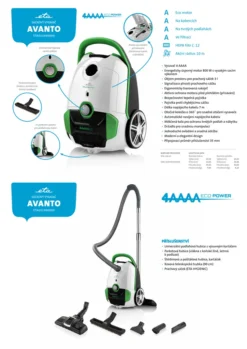 ETA AVANTO ETA051990000 Bodenstaubsauger Mit Beutel, ECO Motor, Hochwertiger HEPA Filter, Aktionsradius Bis Zu 10 M. -SaugProfi Sparmarkt 1c79dc68ea5111163616eb02aebb202d