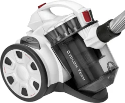 ProfiCare Bodenstaubsauger PC-BS 3039, 4-Fach Mikrofiltersystem, HEPA-Filter Teleskoprohr Aus Edelstahl (höhenverstellbar), Elektronische Leistungsregelung, Weiß