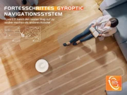 Kyvol E31 Saugroboter Mit Wischfunktion 2200Pa Wischroboter, 150Min. Laufzeit, Smart Navigation, Funktioniert Mit Alexa,ideal Für Tierhaare, Teppiche Und Hartböden, Weiß [+] -SaugProfi Sparmarkt 231d576193c24aea44dce5f3743a8ec4
