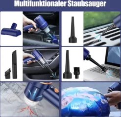Kabelloser Handstaubsauger Für Auto,Handstaubsauger Akku Stark Mit LED Taschenlampe,Nass Trocken Wiederaufladbar 120W Kabellos Handsauger Für Tastatursauger,PC,Haus,Bürogeräte -SaugProfi Sparmarkt 270a8e57e99bf3ed2e97e1afe090f8d6