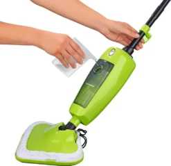 CLEANmaxx Dampfbesen 1000W Grün Bodenpflege Inkl. Messbecher Mikrofasertuch -SaugProfi Sparmarkt 2cb63219cd658b05e53064982508f6a9