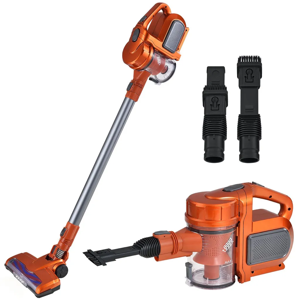 Juskys 2in1 Handstaubsauger & Akku Staubsauger - Beutellos & Kabellos – Bis 55 Min Laufzeit - Lithium-Ionen Akku, Wandhalterung & Ladestation – Gold 1 Juskys 2in1 Handstaubsauger & Akku Staubsauger - Beutellos & Kabellos – Bis 55 Min Laufzeit - Lithium-Ionen Akku, Wandhalterung & Ladestation – Gold