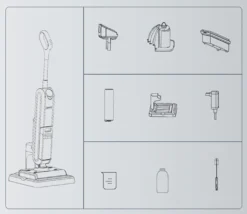 Uwant X100 Tragbarer Kabelloser All-in-One-Nass-Trocken-Staubsauger Für Mehrere Oberflächen Patentierte Doppelwalzenbürste Und Haarschneidegerät Selbstreinigende Intelligente Schmutzerkennung 600-ml-Wassertank 4000-mAh-Akku - Schwarz -SaugProfi Sparmarkt 3c9860d84e24f1b4e4b402232381aa40