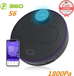 360 S6 Smart Saugroboter Staubsauger Automatisch APP 3200mAh Roboterstaubsauger Vacuum Reinigung Schwarz -SaugProfi Sparmarkt 40c352c9592c454599f81084fb42d6bf