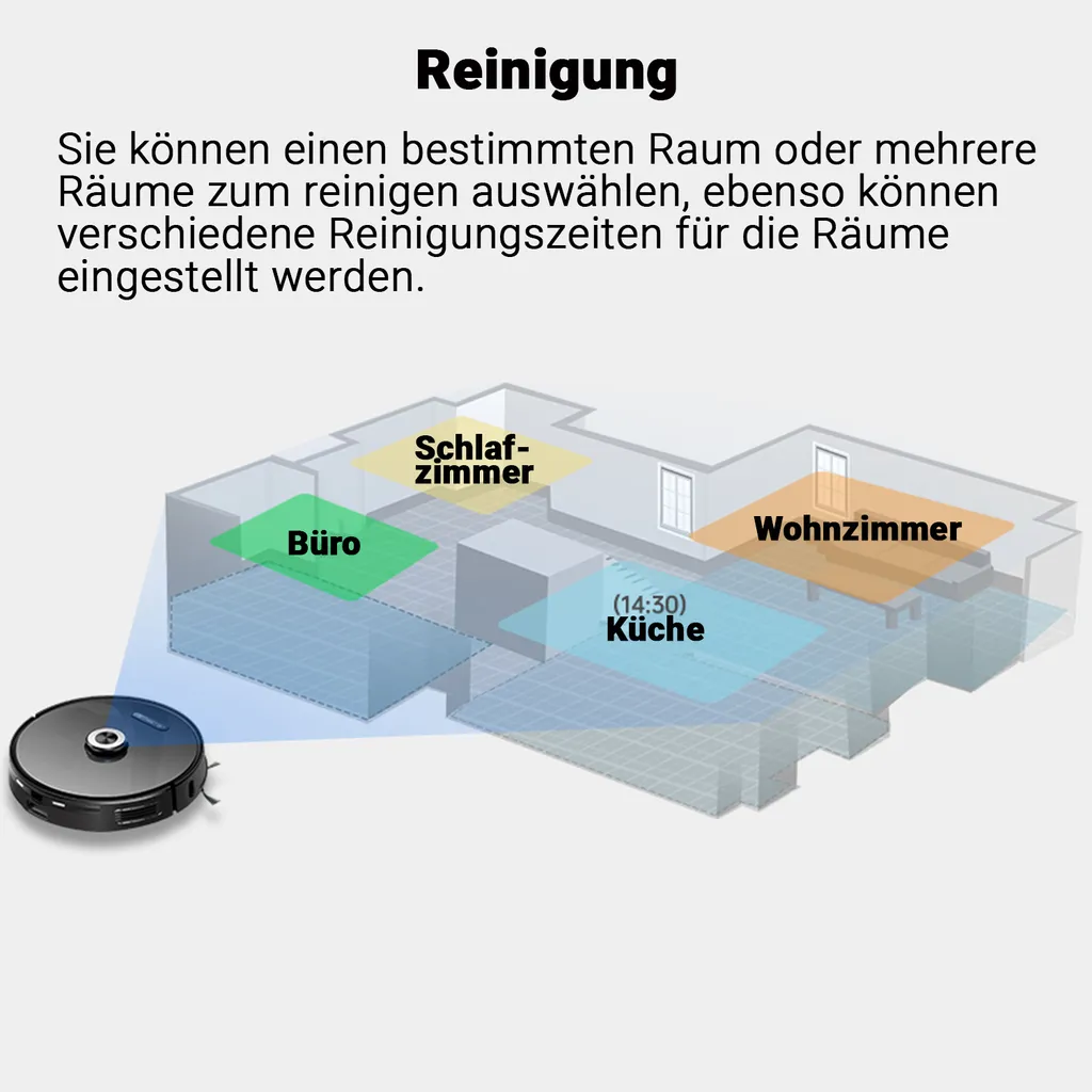 ROBBY PRO | Saug Und Wischroboter | 2700 - 4000PA | Selbstentleerend | Schwarz | Staub Sauger Kehr Cleaner 6 ROBBY PRO | Saug Und Wischroboter | 2700 - 4000PA | Selbstentleerend | Schwarz | Staub Sauger Kehr Cleaner – Bild 6