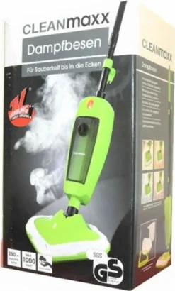 CLEANmaxx Dampfbesen 1000W Grün Bodenpflege Inkl. Messbecher Mikrofasertuch -SaugProfi Sparmarkt 4635a4f9b1a4ddef23599aefb2311612