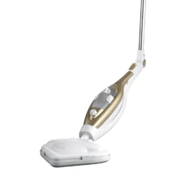 CLEANmaxx Dampfbesen - Mit Knickgelenk - Gold/weiß Dampfreiniger Steam Hygiene Fliesen Küche Bad Reinigung -SaugProfi Sparmarkt 48bab8d1fd83f16a6293b4aa2bc6d812