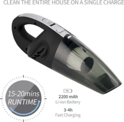 CkeyiN Akku-Handstaubsauger, Wiederaufladbarer, Leistungsstarker Zyklon-Nass-Trocken-Sauger Für Die Reinigung Von Tierhaaren, Staub Und Kies -SaugProfi Sparmarkt 4e7a37509afa0d4afb96015671bb911c
