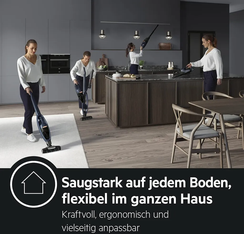 AEG QX7-1-P5IB 2in1 Akku-Staubsauger (Schlanke Bauform, Power-Softrolle, Besonders Effektiv Auf Hartböden, Bis Zu 50 Min Laufzeit, 21,6 Volt, Inkl. Zubehör 3 AEG QX7-1-P5IB 2in1 Akku-Staubsauger (Schlanke Bauform, Power-Softrolle, Besonders Effektiv Auf Hartböden, Bis Zu 50 Min Laufzeit, 21,6 Volt, Inkl. Zubehör – Bild 3