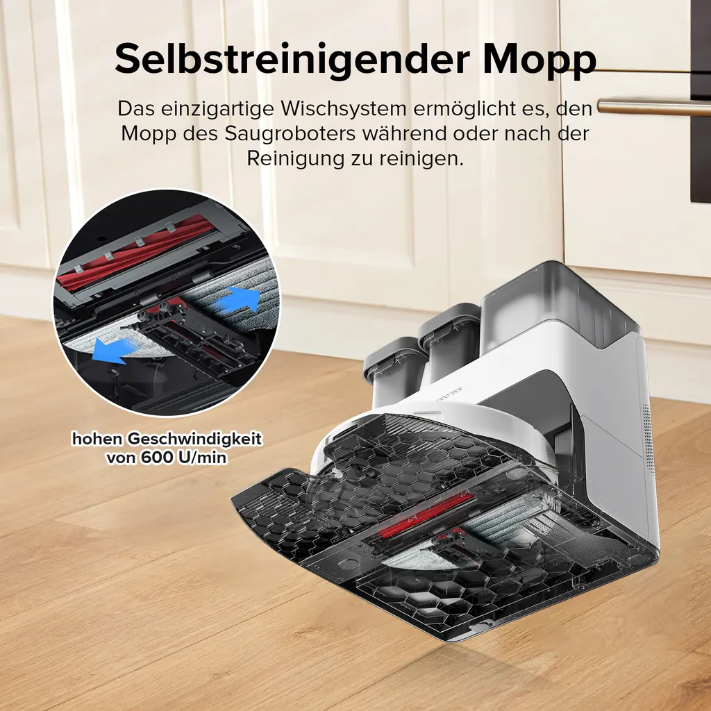 Roborock S7 Pro Ultra 5100Pa Staubsauger Roboter Mit Selbstwaschend/Selbstnachfüllend/Selbstentleerend/Selbstreinigend Dock,(Upgrade Von Roborock S7,VS S7 Maxv Ultra) 6 Roborock S7 Pro Ultra 5100Pa Staubsauger Roboter Mit Selbstwaschend/Selbstnachfüllend/Selbstentleerend/Selbstreinigend Dock,(Upgrade Von Roborock S7,VS S7 Maxv Ultra) – Bild 6