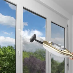 CLEANmaxx Dampfbesen - Mit Knickgelenk - Gold/weiß Dampfreiniger Steam Hygiene Fliesen Küche Bad Reinigung -SaugProfi Sparmarkt 59f5ae62b3a72d728148b0c195910af9