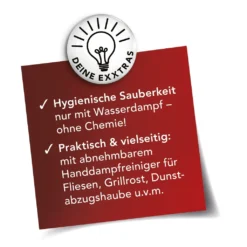 MAXXMEE Dampfbesen 1300W Weiß/rot -SaugProfi Sparmarkt 5c0d5982ff9ce5f8f4a84895f3cc76b6