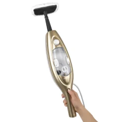 CLEANmaxx Dampfbesen - Mit Knickgelenk - Gold/weiß Dampfreiniger Steam Hygiene Fliesen Küche Bad Reinigung -SaugProfi Sparmarkt 603504f6034eb9daab799997eb7b1efc