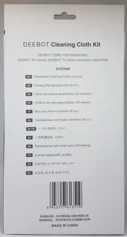 Ecovacs Robotics D-CC50A Einweg Reinigungstücher Für DEEBOT OZMO 700/750/950/920/N5/T5, Weiß -SaugProfi Sparmarkt 6b7802b24ea19111242f0a277f87ab2f