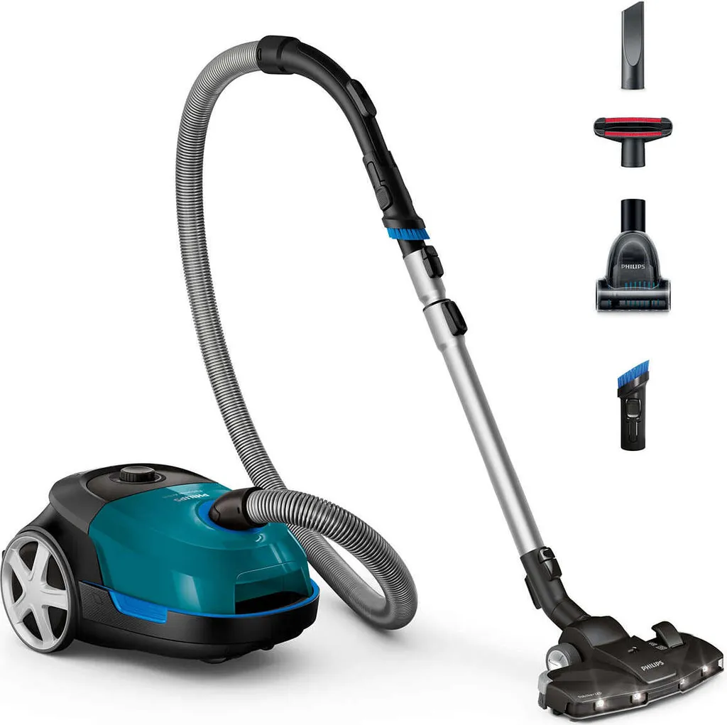 Philips Performer Active Beutel Staubsauger, Allergiefilter, 99.9 % Staubaufnahme, 900 W, Türkis (FC8580/09) 1 Philips Performer Active Beutel Staubsauger, Allergiefilter, 99.9 % Staubaufnahme, 900 W, Türkis (FC8580/09)