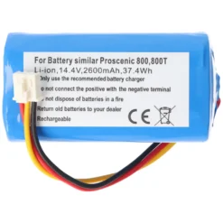 Akku Passend Für Proscenic 800T Li-ion Akku 820T, 830T, 820S Nur Mit Dem Weißen Stecker, Ildung Vergleichen -SaugProfi Sparmarkt 809bbd72eb2594a9b401b2298918a5f2