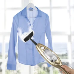 CLEANmaxx Dampfbesen - Mit Knickgelenk - Gold/weiß Dampfreiniger Steam Hygiene Fliesen Küche Bad Reinigung -SaugProfi Sparmarkt 8f5556e6ae6bad05756a2edee79b74e2