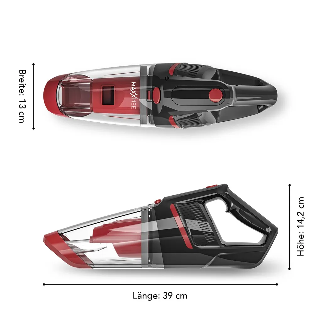 MAXXMEE Akku-Handstaubsauger Nass & Trocken - Rot/schwarz 6 MAXXMEE Akku-Handstaubsauger Nass & Trocken - Rot/schwarz – Bild 6
