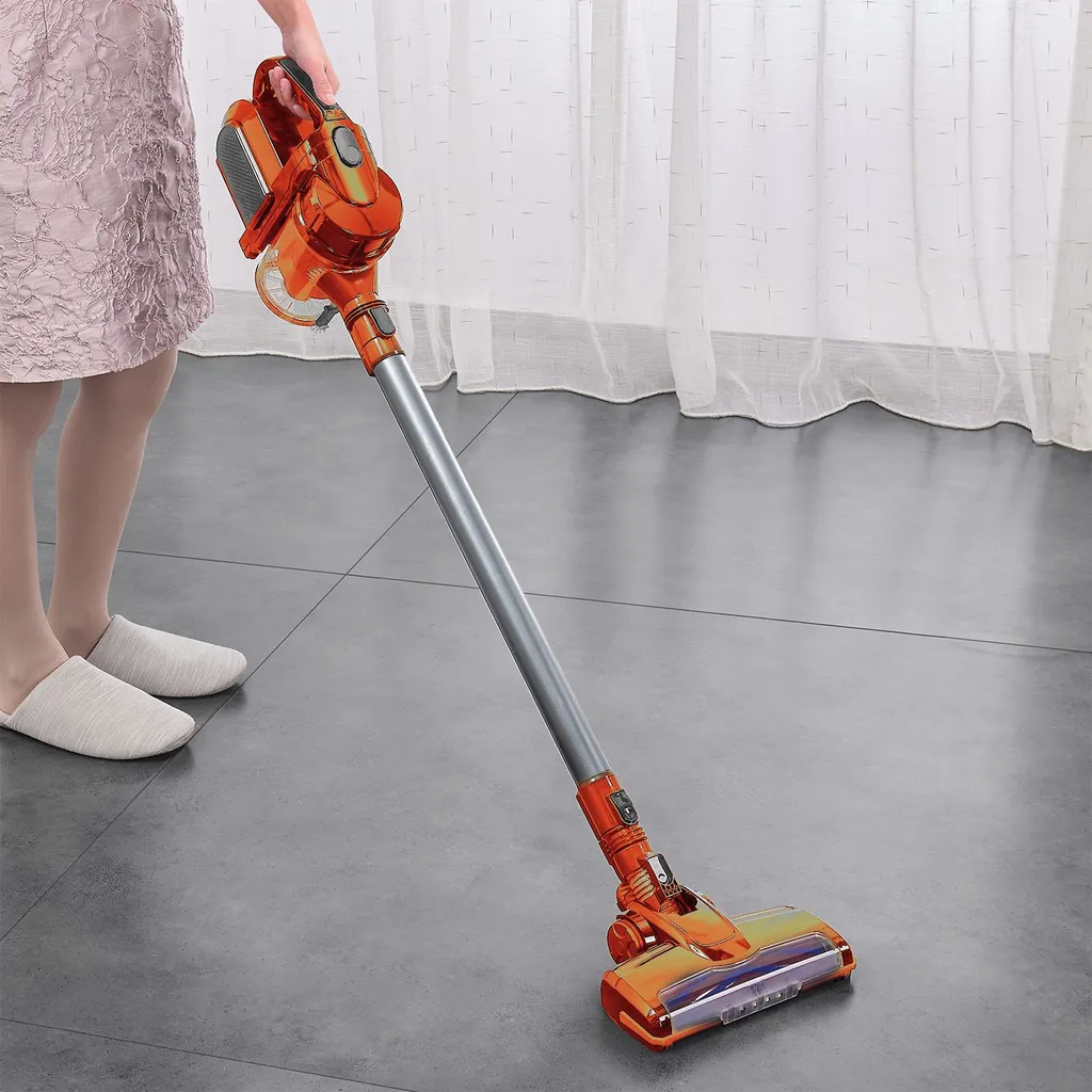 Juskys 2in1 Handstaubsauger & Akku Staubsauger - Beutellos & Kabellos – Bis 55 Min Laufzeit - Lithium-Ionen Akku, Wandhalterung & Ladestation – Gold 2 Juskys 2in1 Handstaubsauger & Akku Staubsauger - Beutellos & Kabellos – Bis 55 Min Laufzeit - Lithium-Ionen Akku, Wandhalterung & Ladestation – Gold – Bild 2