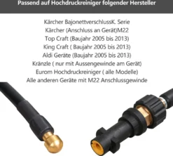 Wolketon 20m Rohrreinigungsschlauch Rohrreiniger Set Für Kärcher Kränzle K2 - K7 Hochdruckreiniger -SaugProfi Sparmarkt a1ac68b22c223ee91477b8a593f56156 1
