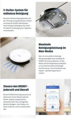 Ecovacs Deebot 605 Robotersauger Weiß -SaugProfi Sparmarkt a461f7013fa8537c34464913c6bb2333