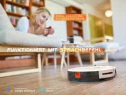 Kyvol E31 Saugroboter Mit Wischfunktion 2200Pa Wischroboter, 150Min. Laufzeit, Smart Navigation, Funktioniert Mit Alexa,ideal Für Tierhaare, Teppiche Und Hartböden, Weiß [+] -SaugProfi Sparmarkt a58f6a48c32dd45861fdf67686b766d1