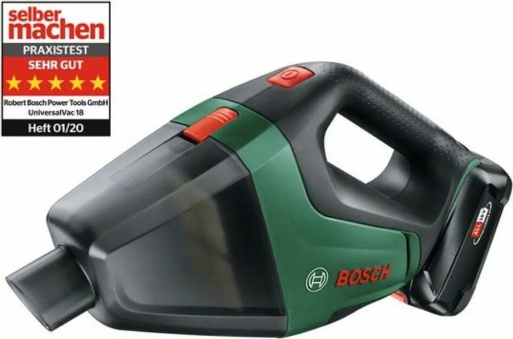 Bosch 18V Akku-Handstaubsauger UniversalVac 18 | Mit Akku (18V 2.5Ah) Und Ladegerät 2 Bosch 18V Akku-Handstaubsauger UniversalVac 18 | Mit Akku (18V 2.5Ah) Und Ladegerät – Bild 2
