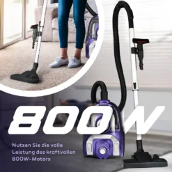 Balter Orion Staubsauger Beutellos Bodenstaubsauger Zyklon Max 1000W HEPA Lila -SaugProfi Sparmarkt ac83eeeb8fdd8f45d495093952e74a1a