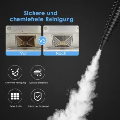 COSTWAY Dampfreiniger Inkl. 9 Zubehör, Handdampfreiniger, Dampfreinigen Handgerät 3 Bar / 250ml / 1050W / 4min Aufheizzeit/für Teppiche, Vorhänge, Autositze, Küche (Blau) -SaugProfi Sparmarkt acd24d0acb0cb9b9fdf476e3af58297d