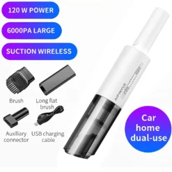 Handheld Vacuum, Car Vacuum Cleaner Cordless 6000PA High Power Small Mini Portable USB Rechargeable Hand Vacuum, For Home, Car, Narrow Spaces ,White -SaugProfi Sparmarkt b79b86f67bad8efe245b7fd91a05b9dd