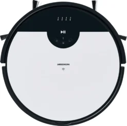 MEDION Saugroboter Mit Wischfunktion Und Zyklon Technologie S20 SW (Alexa App Steuerung, Modell 2021, Extra Flach, Regulierbare Wasserabgabe, Ladestation, Tierhaar Allergiker Optimiert) -SaugProfi Sparmarkt bae7a72e419c151b7b7e43b5fe31e3b5