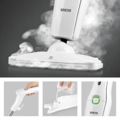 N8WERK Dampfbesen Moonlight White Edition Dampfbesen Dampfreiniger Fliesen Dampf Steam Teppich Hygiene Reiniger 1300W Mopp -SaugProfi Sparmarkt c1a650b13b26323fcc515308db3bc1bf