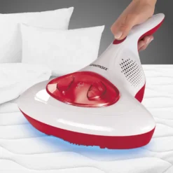 CLEANmaxx Akku-Milben-Handstaubsauger Mit UV-C-Licht - Rot/weiß UV Licht Akku Milbensauger Handstaubsauger Milben Allergiker Kabellos CLEANmaxx -SaugProfi Sparmarkt cb8189224e55f462c5dee4449a42aad2