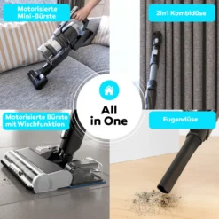 BALTER VERTU X11 PRO Kabelloser Akku Staubsauger Mit Wischfunktion, ALL-IN-ONE Akku- & Handstaubsauger, 350W Hohe Saugleistung, Bis Zu 50 Minuten Laufzeit, Beutellos, FLEX-Gelenk, LED-Düse, Tierhaar Geeignet 11 BALTER VERTU X11 PRO Kabelloser Akku Staubsauger Mit Wischfunktion, ALL-IN-ONE Akku- & Handstaubsauger, 350W Hohe Saugleistung, Bis Zu 50 Minuten Laufzeit, Beutellos, FLEX-Gelenk, LED-Düse, Tierhaar Geeignet -SaugProfi Sparmarkt cd8154892a22bf75eb1b44568007e45a