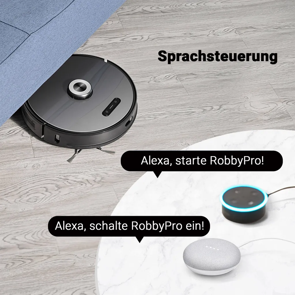 ROBBY PRO | Saug Und Wischroboter | 2700 - 4000PA | Selbstentleerend | Schwarz | Staub Sauger Kehr Cleaner 7 ROBBY PRO | Saug Und Wischroboter | 2700 - 4000PA | Selbstentleerend | Schwarz | Staub Sauger Kehr Cleaner – Bild 7