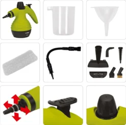 Dampfreiniger Tragbarer Handdampfreiniger Reinigungsgerät Leistungsstark, Multifunktional, Bis 110°C 10 Tlg. Set -SaugProfi Sparmarkt d3d78507222b373650d0d7ebdaab7d2a