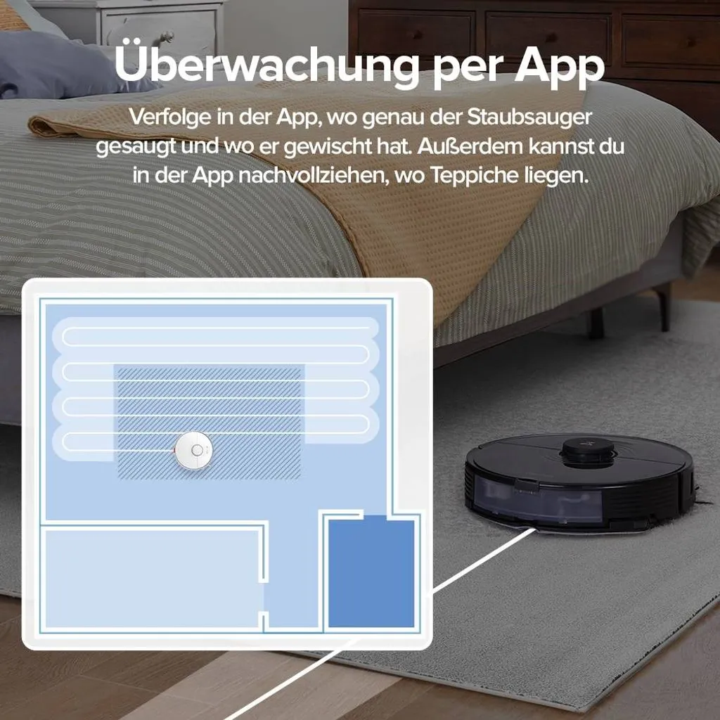 Roborock S7 + Staubsauger Roboter Mit Absaugstation Auto-Empty Dock (Saugleistung 2500Pa, Auto-Lifting-Mopp),Schwarz 7 Roborock S7 + Staubsauger Roboter Mit Absaugstation Auto-Empty Dock (Saugleistung 2500Pa, Auto-Lifting-Mopp),Schwarz – Bild 7