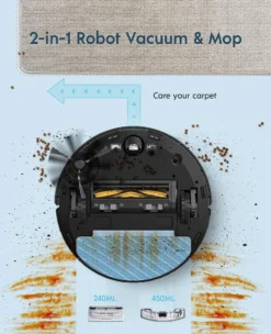 Yeedi Vac Hybrid Saugroboter Mit Absaugstation, 2500Pa Saugstärke Mit Wischfunktion, Teppicherkennung, Raumkarte, Sperrzone, 7,7 Cm Ultradünn -SaugProfi Sparmarkt d91fd82efa00c204d1ebcaface3ba10d