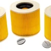 Vhbw Filterset 3x Faltenfilter Kompatibel Mit Baier BSS 306 L Nass- & Trockensauger - Filter, Patronenfilter, Gelb