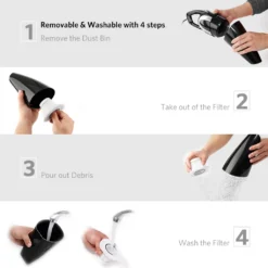 Tragbarer Handstaubsauger Mit Starker Saugkraft, 120W Wiederaufladbarer Autostaubsauger, Leichter Nass- Und Trocken Handstaubsauger -SaugProfi Sparmarkt ddc25825629cd5e1fa0c0e004a2c819d