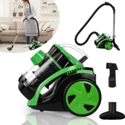 Wolketon Staubsauger Beutellos Bodenstaubsauger HEPA Filter 900W Zyklon Sauger 3 Tipps 3L