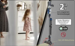 ProfiCare PC-BS 3085 A Akku Bodenstaubsauger, Eco-Cyclon-Twin-Spin Akku-Sauger Mit 25,9 V Lithium-Ionen-Akku (2200 MAh), Anthrazit-blau -SaugProfi Sparmarkt e4be0d84997882c2ef2accae9664a7f0