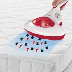 CLEANmaxx Akku-Milben-Handstaubsauger Mit UV-C-Licht - Rot/weiß UV Licht Akku Milbensauger Handstaubsauger Milben Allergiker Kabellos CLEANmaxx -SaugProfi Sparmarkt ed10b435791a9778d113237a21d8e338